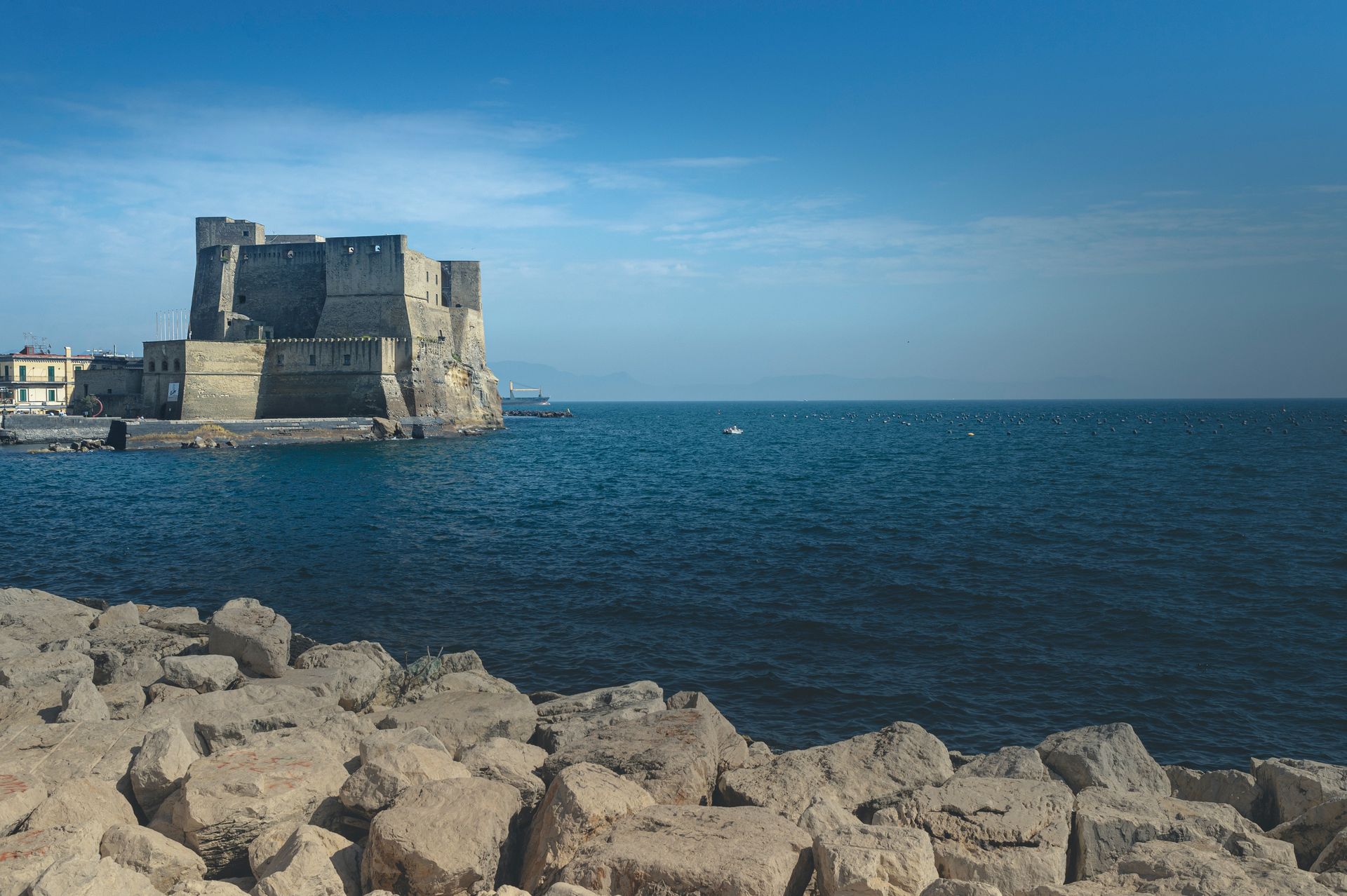 Castel dell'Ovo in Naples: the legend of Virgil's egg. Holidays in Italy: places to visit at least once in a lifetime.